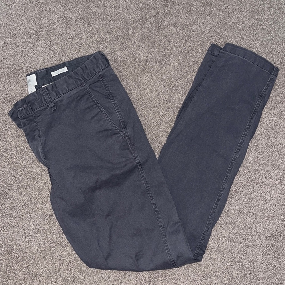 Mens skinny fit stretch pants
